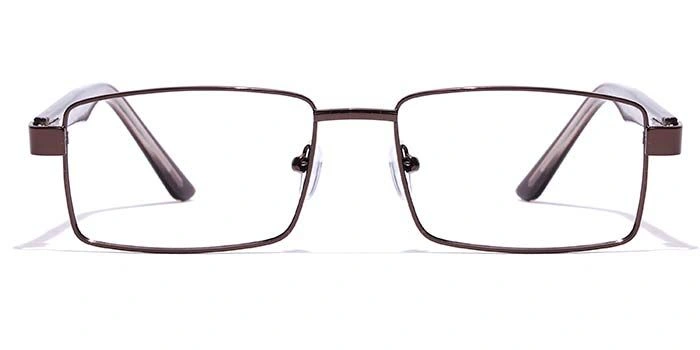 GRAVIATE by Coolwinks E15B7155 Glossy Brown Full Frame Rectangle Eyeglasses for Men and Women-