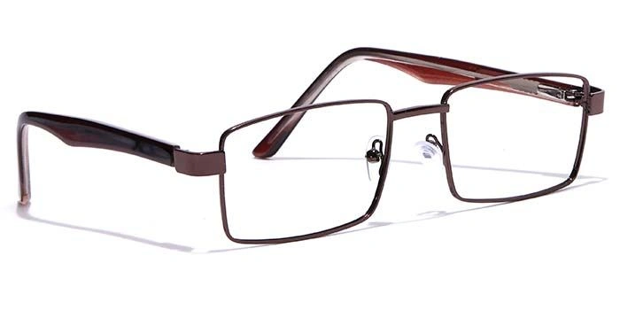 GRAVIATE by Coolwinks E15B7155 Glossy Brown Full Frame Rectangle Eyeglasses for Men and Women-BROWN-2