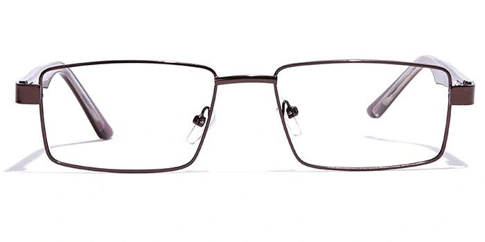 GRAVIATE by Coolwinks E15B7157 Glossy Brown Full Frame Rectangle Eyeglasses for Men and Women-