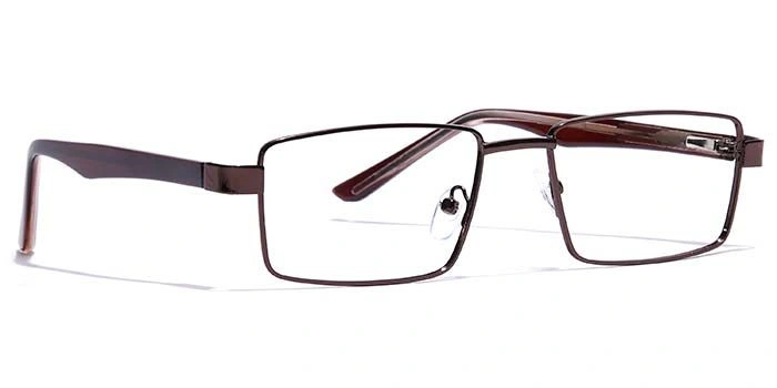 GRAVIATE by Coolwinks E15B7157 Glossy Brown Full Frame Rectangle Eyeglasses for Men and Women-BROWN-2