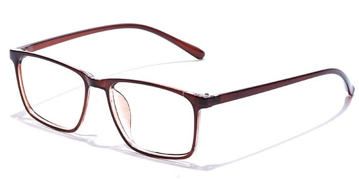 GRAVIATE by Coolwinks E15B7316 Glossy Brown Full Frame Rectangle Eyeglasses for Men and Women-BROWN-1