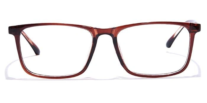 GRAVIATE by Coolwinks E15B7328 Glossy Brown Full Frame Rectangle Eyeglasses for Men and Women-