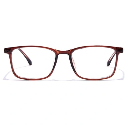 GRAVIATE by Coolwinks E15B7349 Glossy Brown Full Frame Rectangle Eyeglasses for Men and Women