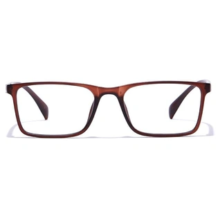 GRAVIATE by Coolwinks E15B7359 Matte Brown Full Frame Rectangle Eyeglasses for Men and Women