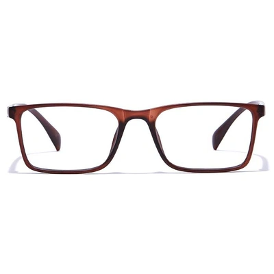 GRAVIATE by Coolwinks E15B7359 Matte Brown Full Frame Rectangle Eyeglasses for Men and Women