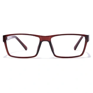 GRAVIATE by Coolwinks E15B7429 Glossy Brown Full Frame Rectangle Eyeglasses for Men and Women