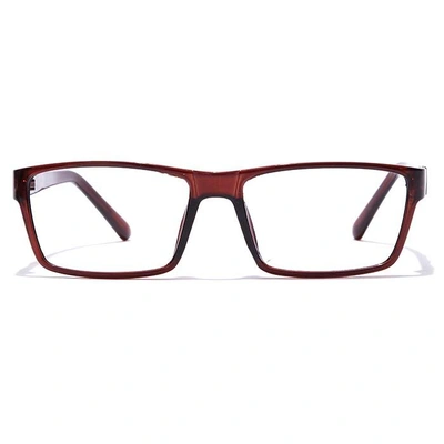 GRAVIATE by Coolwinks E15B7429 Glossy Brown Full Frame Rectangle Eyeglasses for Men and Women