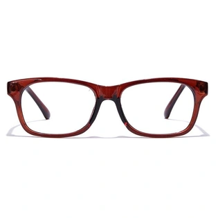 GRAVIATE by Coolwinks E15B7438 Glossy Brown Full Frame Rectangle Eyeglasses for Men and Women