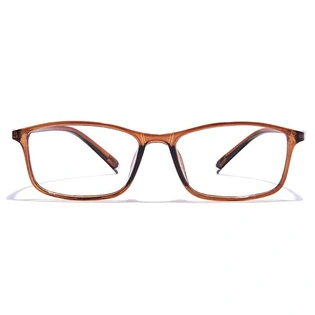 GRAVIATE by Coolwinks E15B7541 Glossy Brown Full Frame Rectangle Eyeglasses for Men and Women