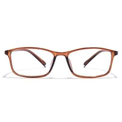 GRAVIATE by Coolwinks E15B7541 Glossy Brown Full Frame Rectangle Eyeglasses for Men and Women