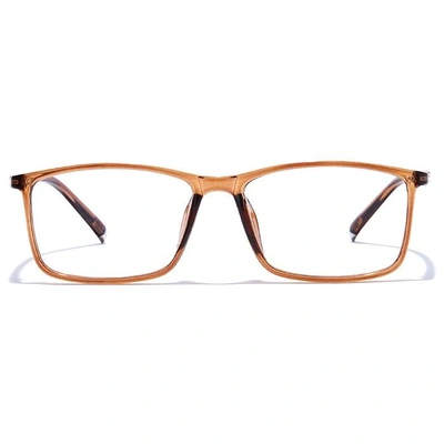 GRAVIATE by Coolwinks E15B7542 Glossy Brown Full Frame Rectangle Eyeglasses for Men and Women