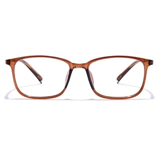 GRAVIATE by Coolwinks E15B7543 Glossy Brown Full Frame Rectangle Eyeglasses for Men and Women