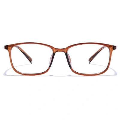 GRAVIATE by Coolwinks E15B7543 Glossy Brown Full Frame Rectangle Eyeglasses for Men and Women