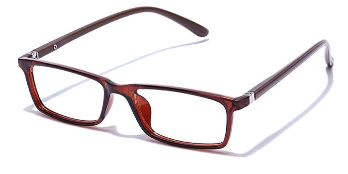 GRAVIATE by Coolwinks E15B7673 Glossy Brown Full Frame Rectangle Eyeglasses for Men and Women-BROWN-1