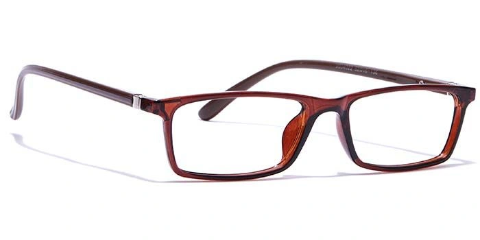 GRAVIATE by Coolwinks E15B7673 Glossy Brown Full Frame Rectangle Eyeglasses for Men and Women-BROWN-2