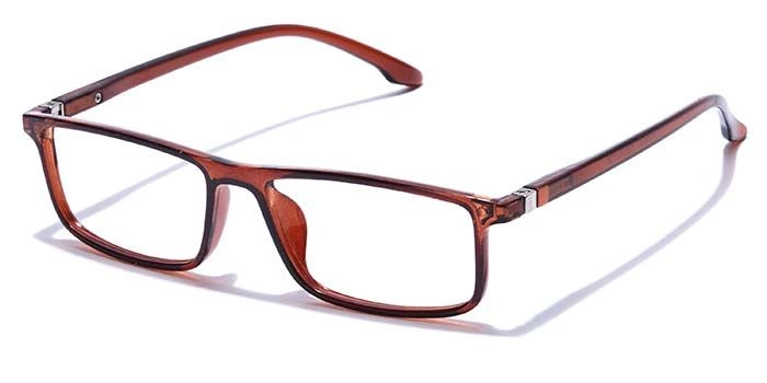 GRAVIATE by Coolwinks E15B7695 Glossy Brown Full Frame Rectangle Eyeglasses for Men and Women-BROWN-1