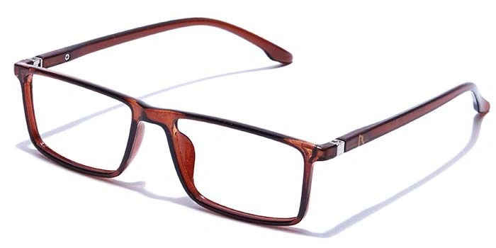 GRAVIATE by Coolwinks E15B7697 Glossy Brown Full Frame Rectangle Eyeglasses for Men and Women-BROWN-1