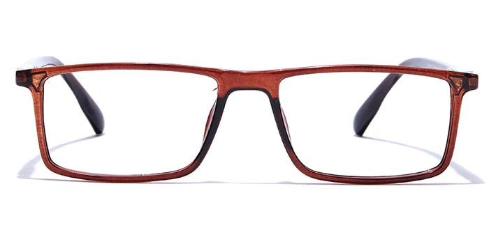 GRAVIATE by Coolwinks E15B7704 Glossy Brown Full Frame Rectangle Eyeglasses for Men and Women-