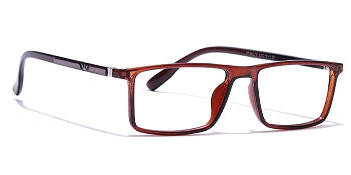 GRAVIATE by Coolwinks E15B7704 Glossy Brown Full Frame Rectangle Eyeglasses for Men and Women-BROWN-2