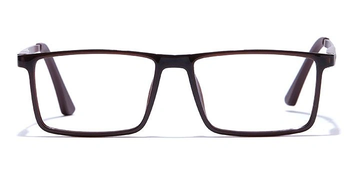 GRAVIATE by Coolwinks E15B7749 Glossy Brown Full Frame Rectangle Eyeglasses for Men and Women-