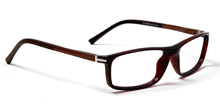 GRAVIATE by Coolwinks E15C5661 Glossy Brown Full Frame Rectangle Eyeglasses for Men and Women-BROWN-2