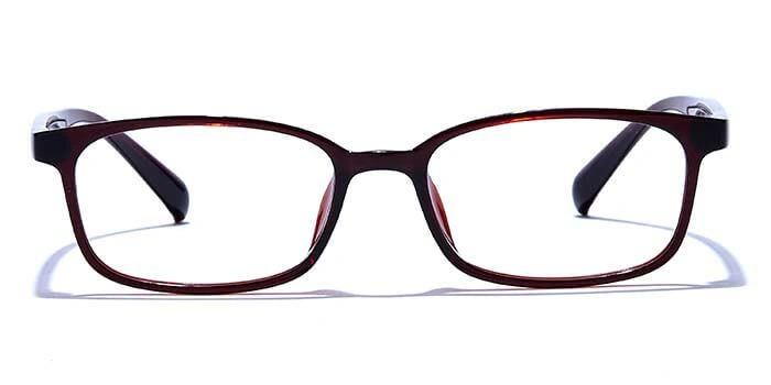 GRAVIATE by Coolwinks E15C6594 Glossy Brown Full Frame Rectangle Eyeglasses for Men and Women-