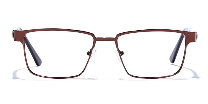 GRAVIATE by Coolwinks E15C6799 Glossy Brown Full Frame Rectangle Eyeglasses for Men and Women-