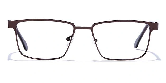 GRAVIATE by Coolwinks E15C6800 Glossy Brown Full Frame Rectangle Eyeglasses for Men and Women-