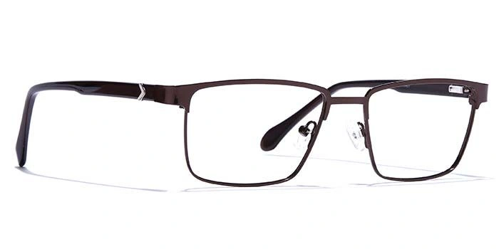 GRAVIATE by Coolwinks E15C6800 Glossy Brown Full Frame Rectangle Eyeglasses for Men and Women-BROWN-2