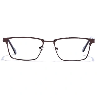 GRAVIATE by Coolwinks E15C6807 Glossy Brown Full Frame Rectangle Eyeglasses for Men and Women