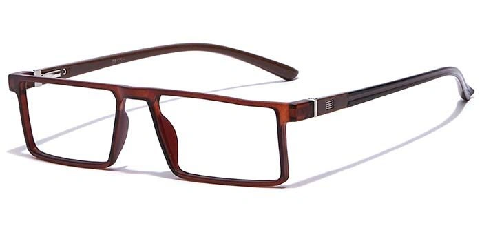 GRAVIATE by Coolwinks E15C7065 Matte Brown Full Frame Rectangle Eyeglasses for Men and Women-BROWN-1