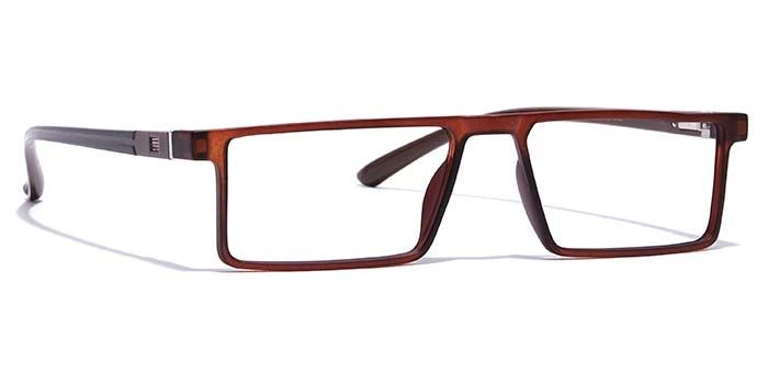 GRAVIATE by Coolwinks E15C7065 Matte Brown Full Frame Rectangle Eyeglasses for Men and Women-BROWN-2