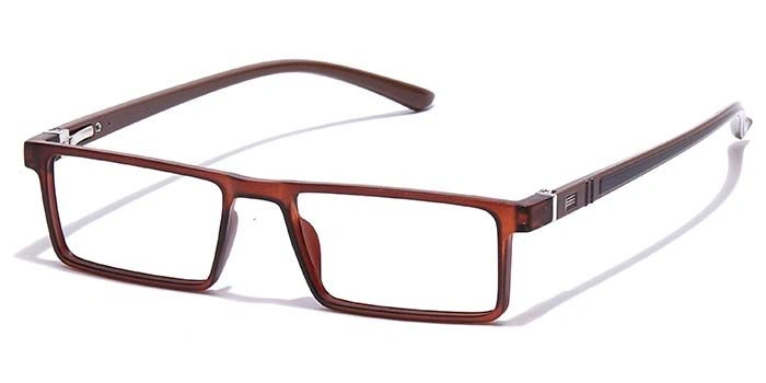 GRAVIATE by Coolwinks E15C7071 Matte Brown Full Frame Rectangle Eyeglasses for Men and Women-BROWN-1