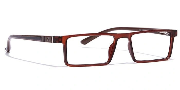 GRAVIATE by Coolwinks E15C7071 Matte Brown Full Frame Rectangle Eyeglasses for Men and Women-BROWN-2