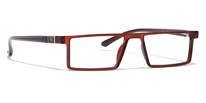 GRAVIATE by Coolwinks E15C7080 Matte Brown Full Frame Rectangle Eyeglasses for Men and Women-BROWN-2