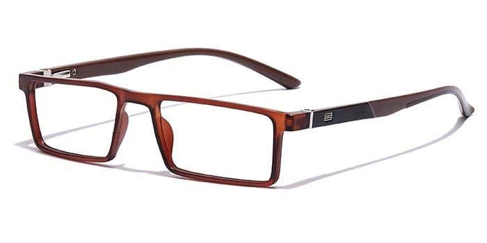 GRAVIATE by Coolwinks E15C7083 Matte Brown Full Frame Rectangle Eyeglasses for Men and Women-BROWN-1