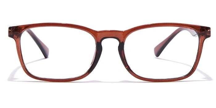 GRAVIATE by Coolwinks E15C7128 Glossy Brown Full Frame Rectangle Eyeglasses for Men and Women-