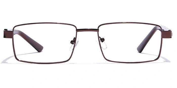 GRAVIATE by Coolwinks E15C7218 Glossy Brown Full Frame Rectangle Eyeglasses for Men and Women-