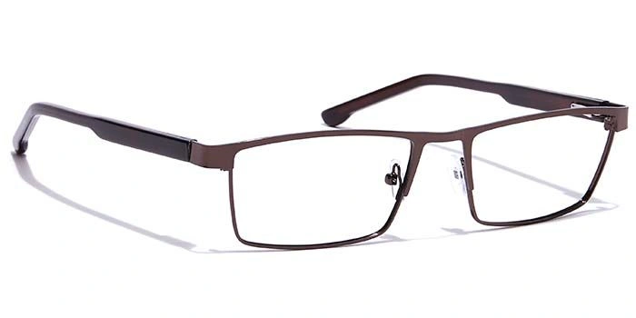 GRAVIATE by Coolwinks E15C7226 Glossy Brown Full Frame Rectangle Eyeglasses for Men and Women-BROWN-2