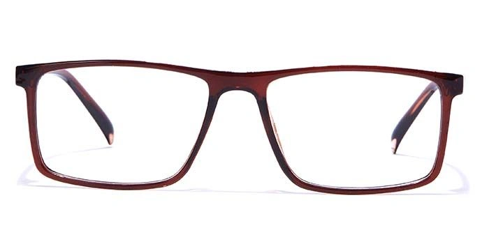 GRAVIATE by Coolwinks E15C7356 Glossy Brown Full Frame Rectangle Eyeglasses for Men and Women-