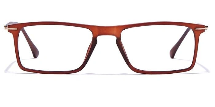 GRAVIATE by Coolwinks E15C7403 Matte Brown Full Frame Rectangle Eyeglasses for Men and Women-