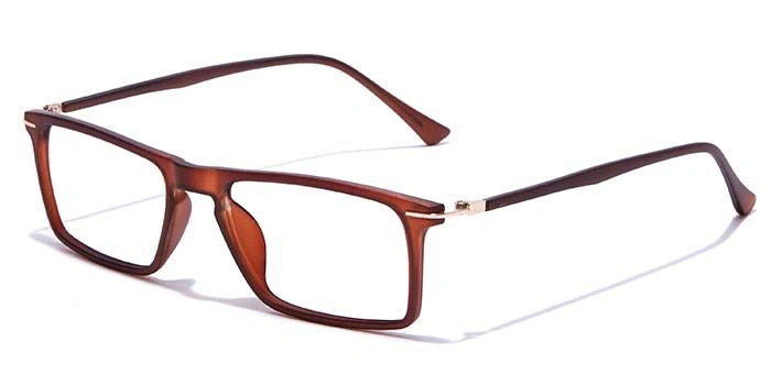 GRAVIATE by Coolwinks E15C7403 Matte Brown Full Frame Rectangle Eyeglasses for Men and Women-BROWN-1