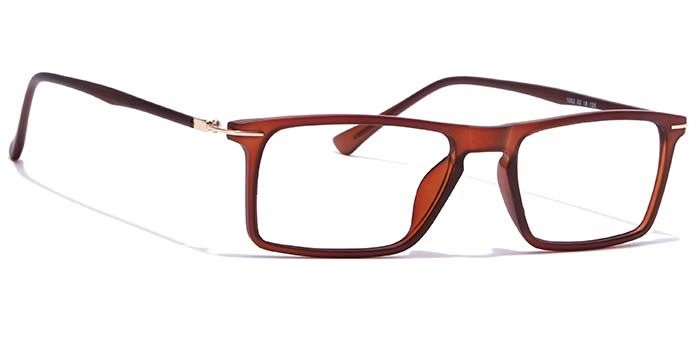 GRAVIATE by Coolwinks E15C7403 Matte Brown Full Frame Rectangle Eyeglasses for Men and Women-BROWN-2