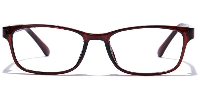 GRAVIATE by Coolwinks E15C7436 Glossy Brown Full Frame Rectangle Eyeglasses for Men and Women-