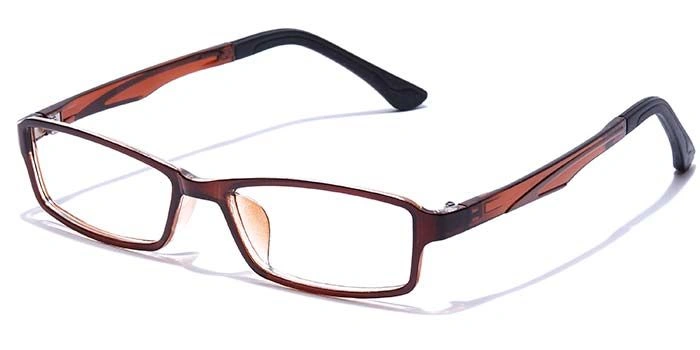 GRAVIATE by Coolwinks E15C7631 Glossy Brown Full Frame Rectangle Eyeglasses for Men and Women-BROWN-1