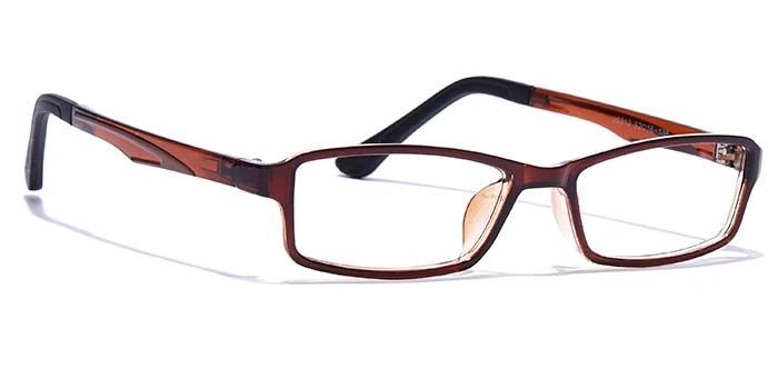 GRAVIATE by Coolwinks E15C7631 Glossy Brown Full Frame Rectangle Eyeglasses for Men and Women-BROWN-2