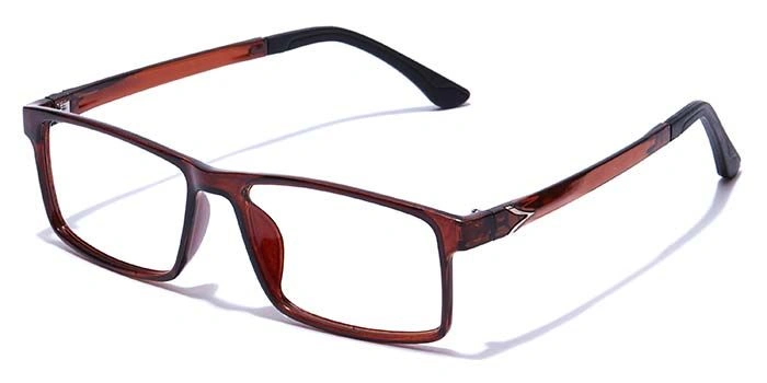 GRAVIATE by Coolwinks E15C7650 Glossy Brown Full Frame Rectangle Eyeglasses for Men and Women-BROWN-1