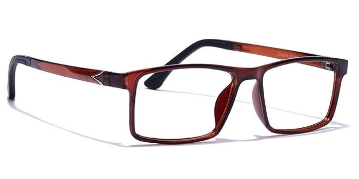 GRAVIATE by Coolwinks E15C7650 Glossy Brown Full Frame Rectangle Eyeglasses for Men and Women-BROWN-2