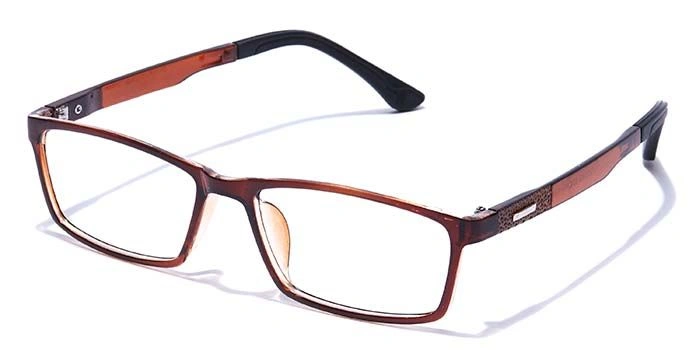 GRAVIATE by Coolwinks E15C7667 Glossy Brown Full Frame Rectangle Eyeglasses for Men and Women-BROWN-1