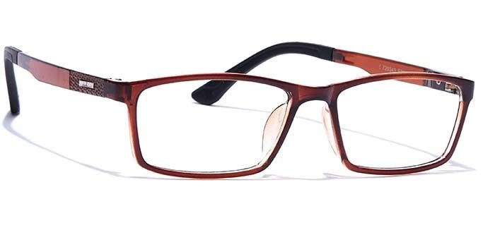 GRAVIATE by Coolwinks E15C7667 Glossy Brown Full Frame Rectangle Eyeglasses for Men and Women-BROWN-2